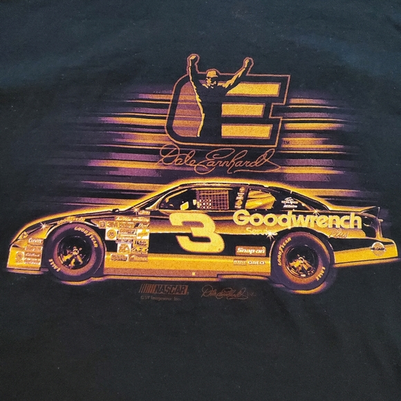 Chase Authentic Dale Earnhardt T-shirt, size L, black & gold graphic. NWT - Picture 1 of 5